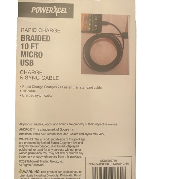 Rapid charge 10Ft micro Ian charge and sync cable - Picture 2 of 2